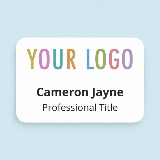 Magnetic Employee name Tag mit Firmenlogo Groß Namensschild