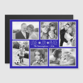 Magnetic Family Christmas 6 Fotos Card Magnetkarte (Vorne/Hinten)