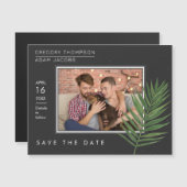 Magnetic Foto Tropical Palm Minimalistisches Rett Magnetkarte (Vorne/Hinten)