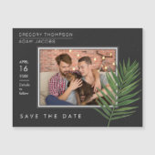 Magnetic Foto Tropical Palm Minimalistisches Rett Magnetkarte (Vorderseite)