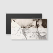 Magnetic FOTO Wedding Save the Date OVERLAY TEXT Magnetkarte (Vorne/Hinten)