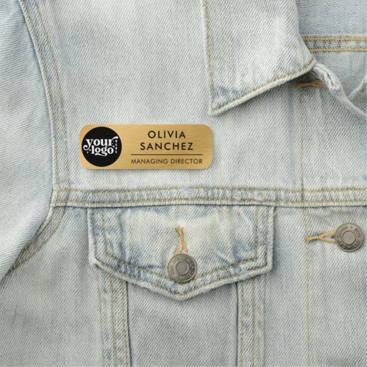 Magnetic Imitats Gold Mitarbeiter-Tag Namensschild (Beispiel)