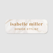 Magnetic Marble Gold Mitarbeiter Namensschild (Vorderseite)