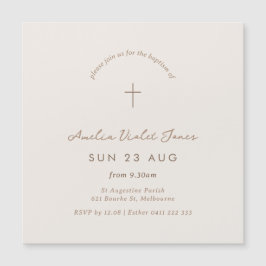 Magnetic Minimal Baptismus Weihnachts-Einladung Magneteinladung