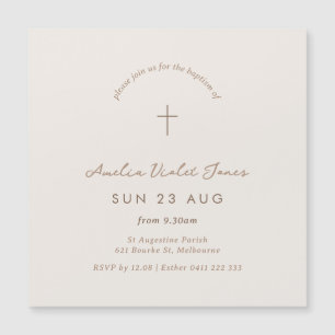 Magnetic Minimal Baptismus Weihnachts-Einladung Magneteinladung