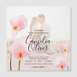 MAGNETIC Pink Calla Lily FOTO Hochzeit Einladung