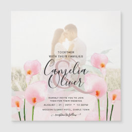 MAGNETIC Pink Calla Lily FOTO Hochzeit Einladung