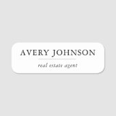 Magnetic Real Anwesen Agent Kein Logomitarbeiter Namensschild (Vorderseite)