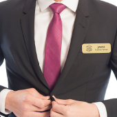 Magnetic Safety Button Gold-Logo für Mitarbeiter