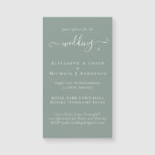 MAGNETIC SAGE GREEN Wedding Einladung Rett Date (Vorderseite)