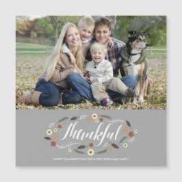 Magnetic Thankful Erntedank Foto Card Magnetkarte