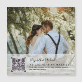 MAGNETIC UAWG QR Code FOTO Details Hochzeitkarte Magnetkarte (Vorderseite)