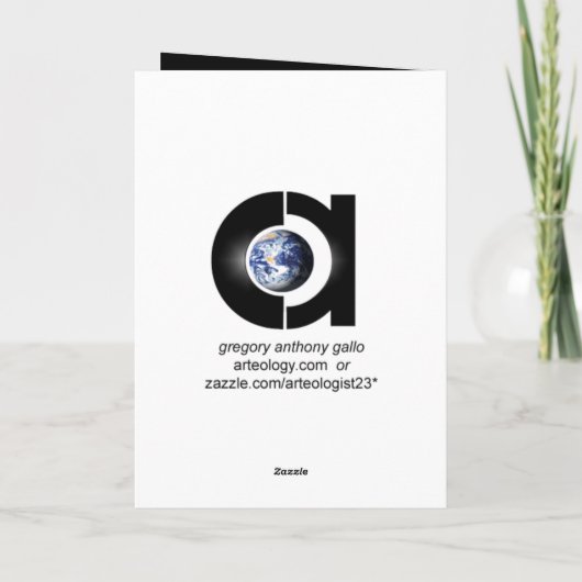 magnetische Abstossung Feiertagskarte (Rückseite)