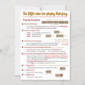 Magnetische BMJA Regeln - Spiel (1) Magneteinladung (Vorderseite)