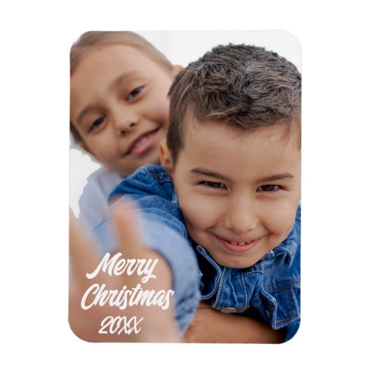 Magnetische Familienfotorahmen | Weihnachts-Foto Magnet (Vertikal)