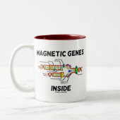 Magnetische Gene im Inneren (DNA-Replikation) Zweifarbige Tasse (Links)