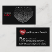 Magnetische Herzenergie Visitenkarte (Vorne/Hinten)