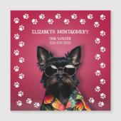 MAGNETISCHE Hundeschwalbe Pfoten drucken große Kar Magneteinladung (Vorderseite)