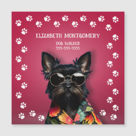 MAGNETISCHE Hundeschwalbe Pfoten drucken große Kar Magneteinladung