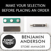 Magnetische Mitarbeiter mit eigenem Logo Namensschild