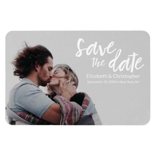 "Magnetische Momente" Chic Save the Date Personali Magnet (Horizontal)