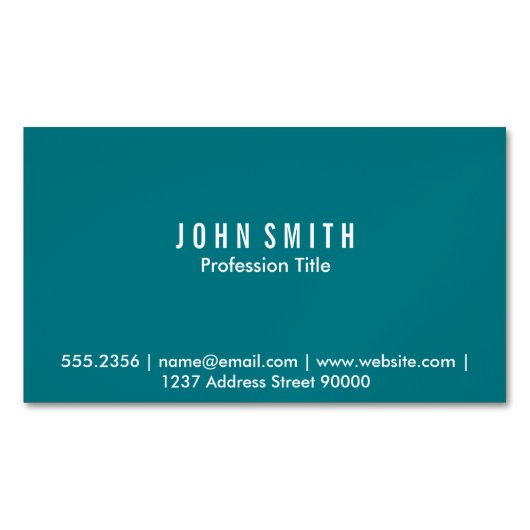Magnetische Visitenkarte (aqua) (Vorderseite)
