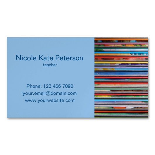 magnetische Visitenkarte des Lehrers (Vorderseite)