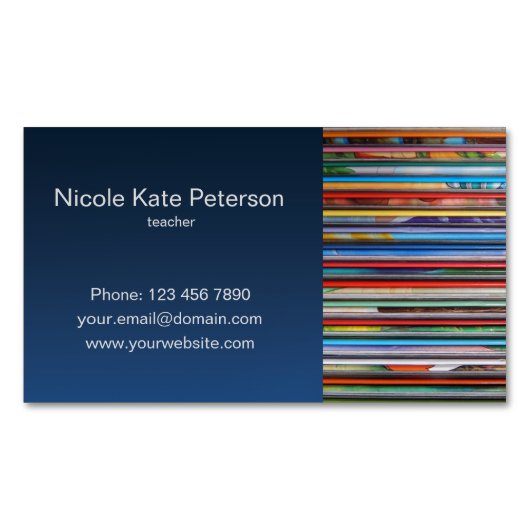 magnetische Visitenkarte des Lehrers (Vorderseite)