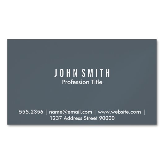 Magnetische Visitenkarte (grau) (Vorderseite)