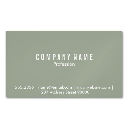 Magnetische Visitenkarte (Oliven) (Vorderseite)