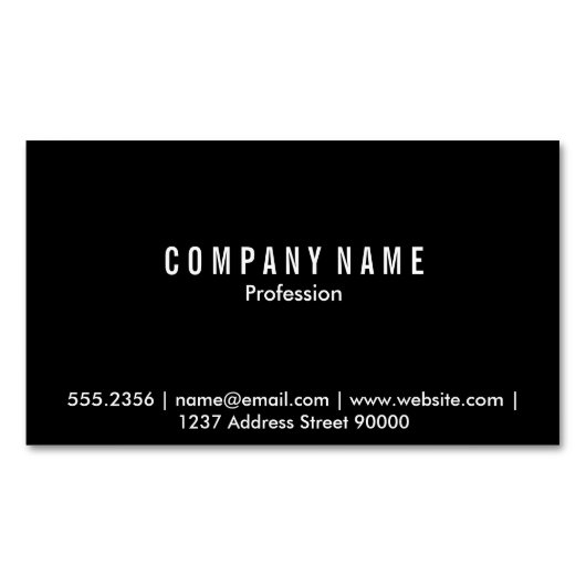 Magnetische Visitenkarte (schwarz) (Vorderseite)