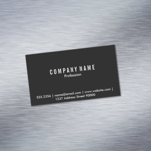 Magnetische Visitenkarte (schwarz) (Beispiel)