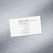 Magnetische Visitenkarten für Betreuer Magnetische Visitenkarte (Beispiel)