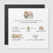 Magnetische Whimsical Timeline Einladungen für Hoc (Vorne/Hinten)