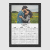 Magnetischer Kalender 2024: Minimales Foto Volljah Magnetkarte (Vorderseite)