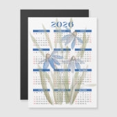 Magnetischer Kalender 2026 - Blaue Milchfarben Magnetkarte (Vorne/Hinten)