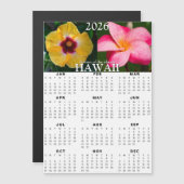 Magnetischer Kalender 2026 Hawaii-Blume Magnetkarte (Vorne/Hinten)