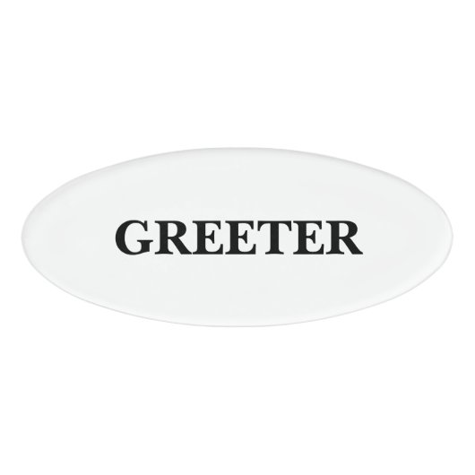 Magnetisches Abzeichen - Empfangsmitarbeiter Namenschild (Vorderseite)