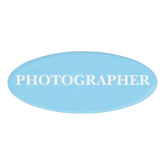 Magnetisches Abzeichen - Fotograf Namenschild (Vorderseite)