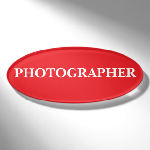 Magnetisches Abzeichen - Fotograf Namenschild