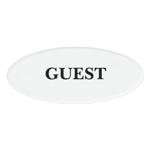 Magnetisches Abzeichen - Gast Namenschild (Vorderseite)