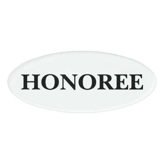 Magnetisches Abzeichen - Geehrter Namenschild (Vorderseite)