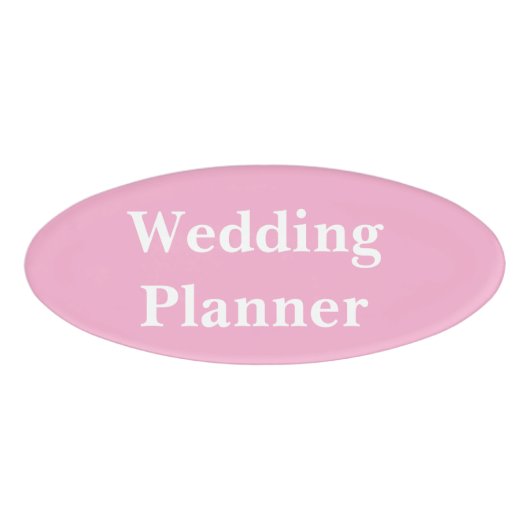 Magnetisches Abzeichen - Hochzeitsplaner Namenschild (Vorderseite)