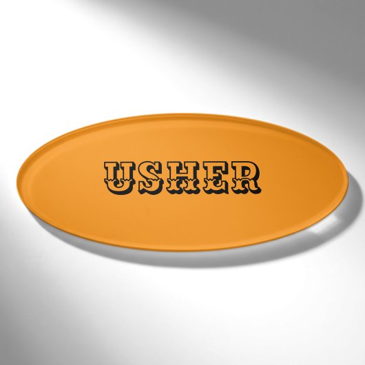 Magnetisches Abzeichen - Platzanweiser Namenschild (Vorderseite)