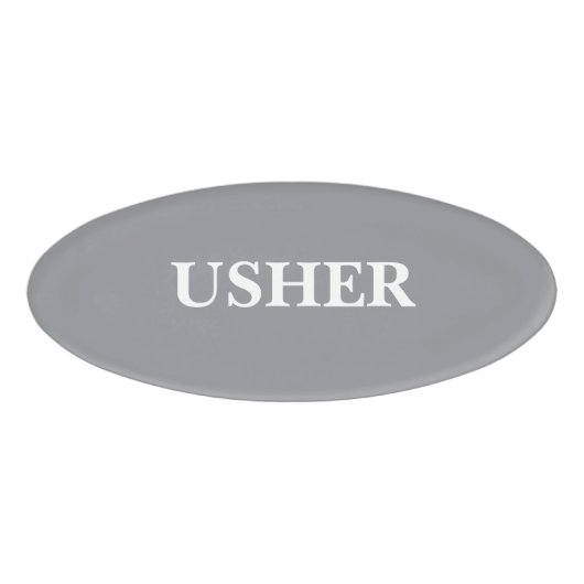 Magnetisches Abzeichen - Platzanweiser Namenschild (Vorderseite)