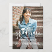 Magnetisches Foto Moderne Abschluss-Ankündigungska Magneteinladung (Vorderseite)