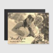 Magnetisches Hochzeits-Foto danken Ihnen Magnetkarte (Vorne/Hinten)