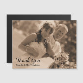 Magnetisches Hochzeits-Foto danken Ihnen Magnetkarte (Vorne/Hinten)