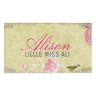 Magnetisches NamensAbzeichen auf Frühlings-Grün Namenschild