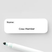 Magnetisches Namensschild für Crew-Mitglieder (Beispiel)